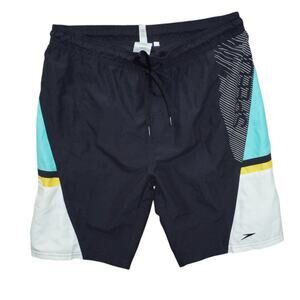 Vintage 2012 Speedo Men’s Swim Trunks Size M 33–35 Retro Colorblock Shorts Lined